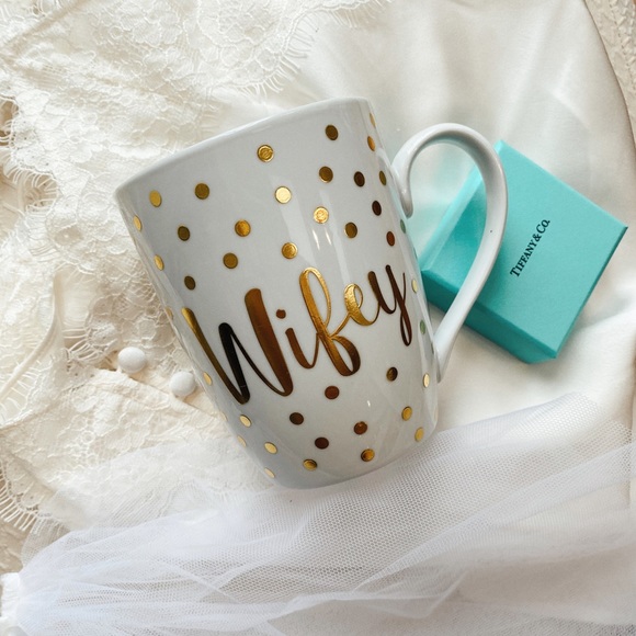 Francesca's Collections Dining Wifey Mug Metallic Gold New Wife